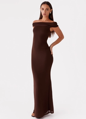 Marilyn Maxi Dress - Chocolate soft elegance Casual maxi dress