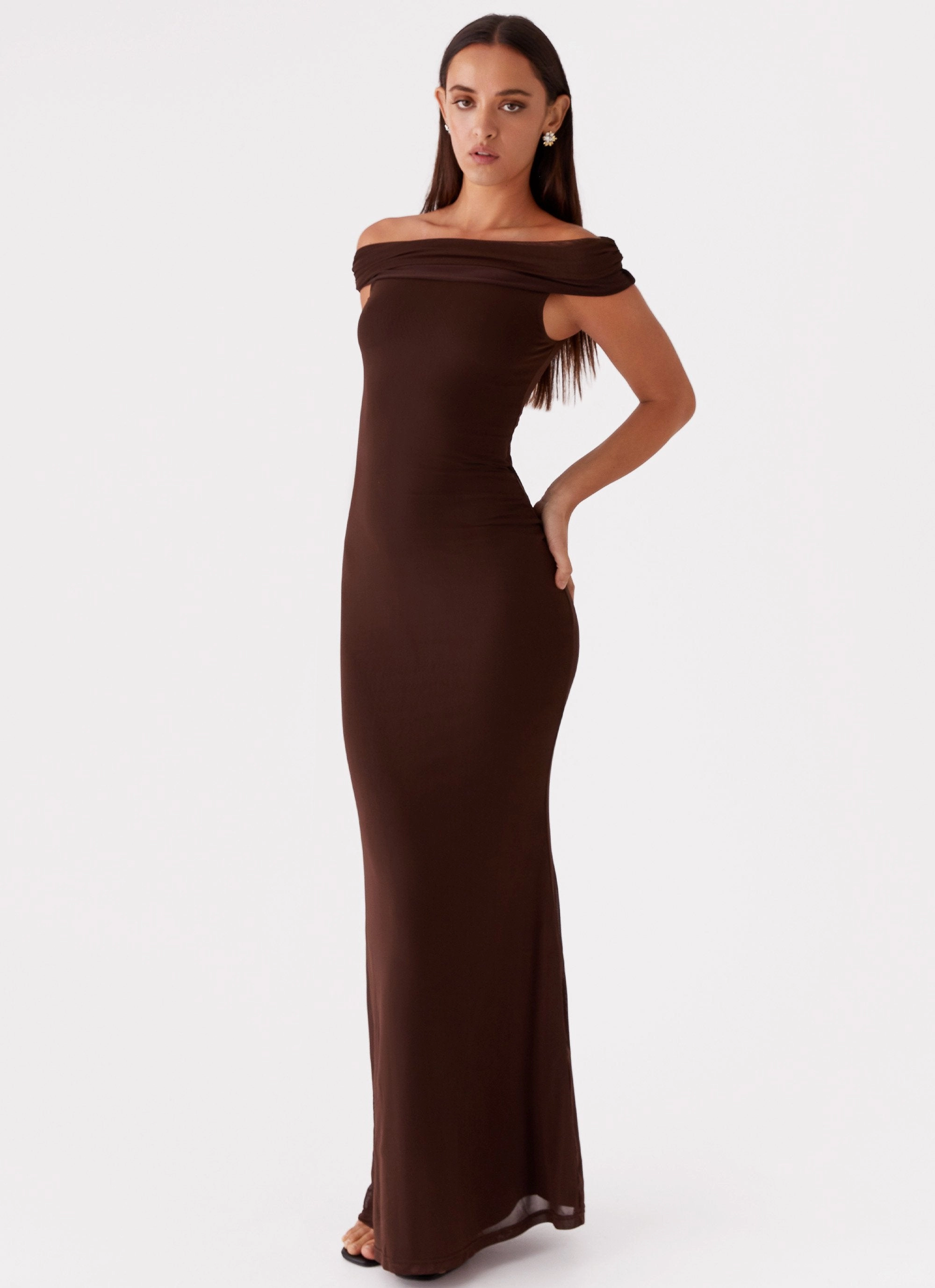 Marilyn Maxi Dress - Chocolate soft elegance Casual maxi dress