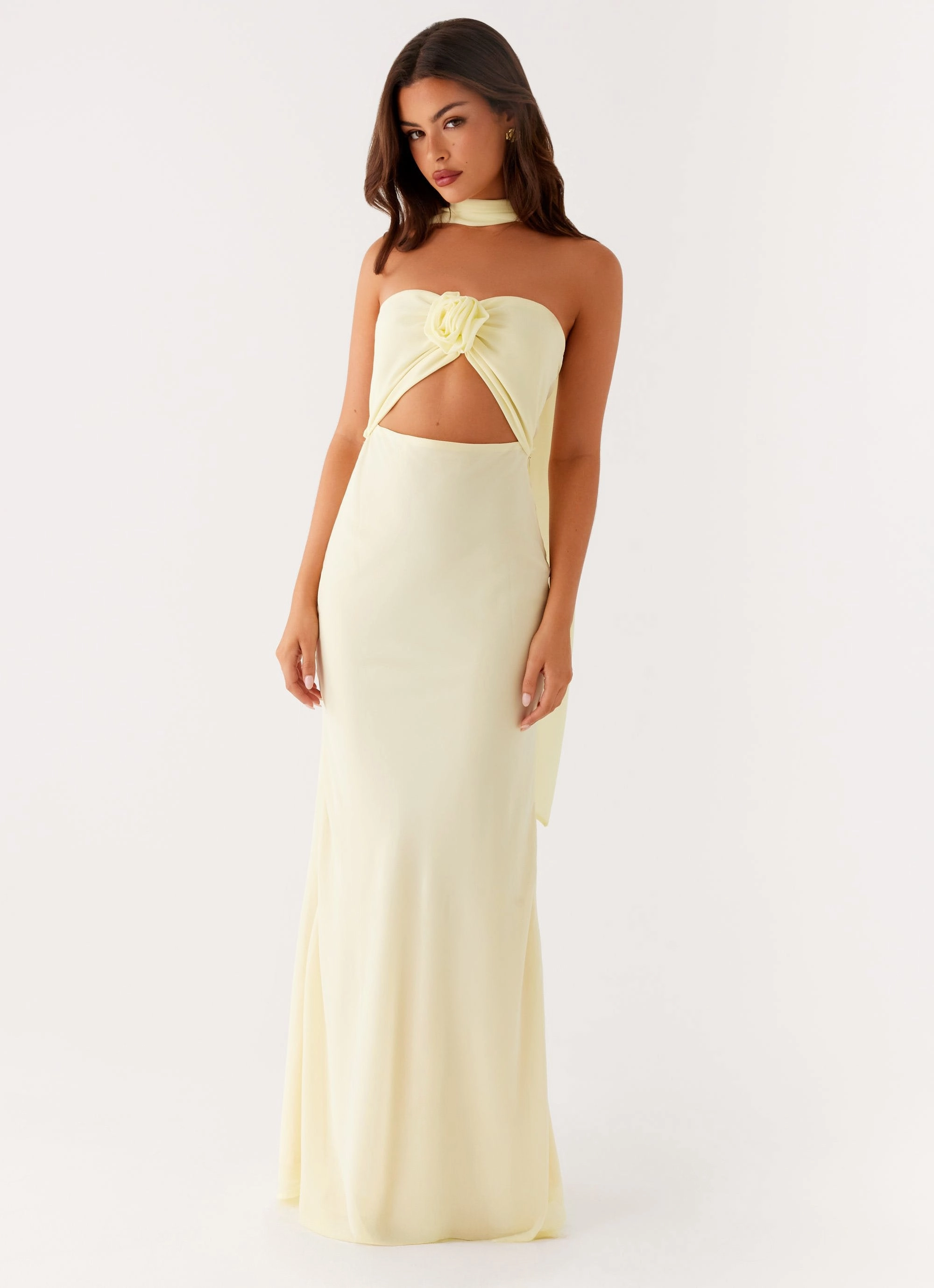 Skin Hug New Light Maxi Dress - Yellow