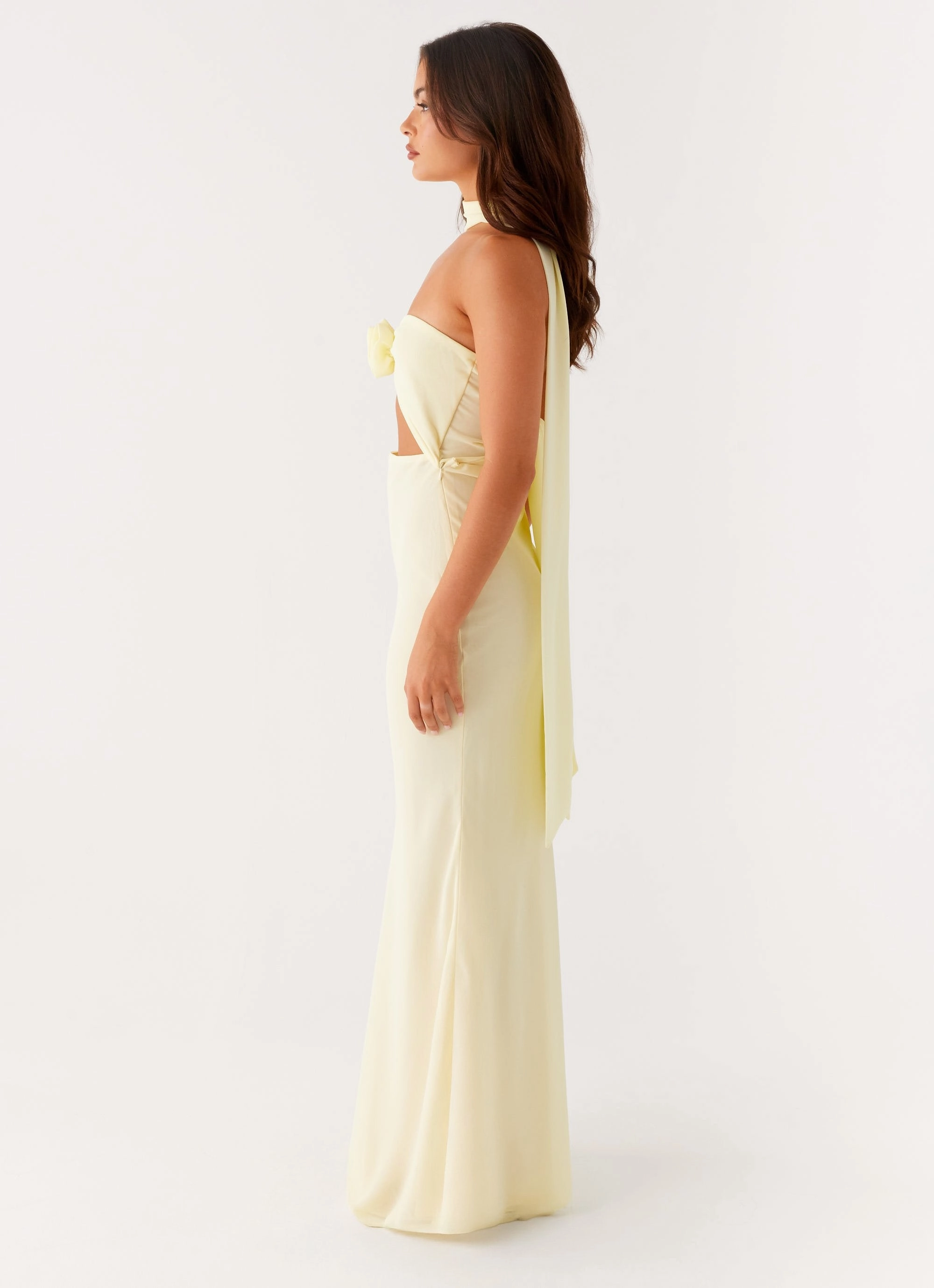 New Light Maxi Dress - Yellow Fluid Cut