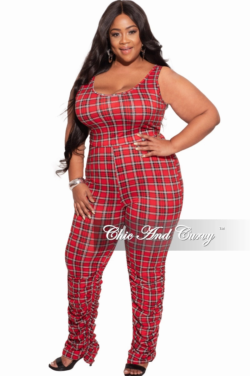 Light Coverage Final Sale Plus Size Crop Top with Ruched Pants Set