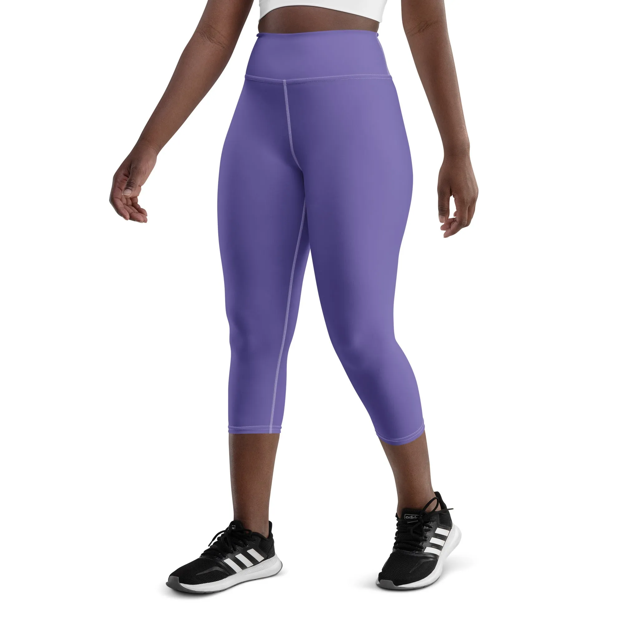 Spring Purple Yoga Capri Leggings, lioness-love