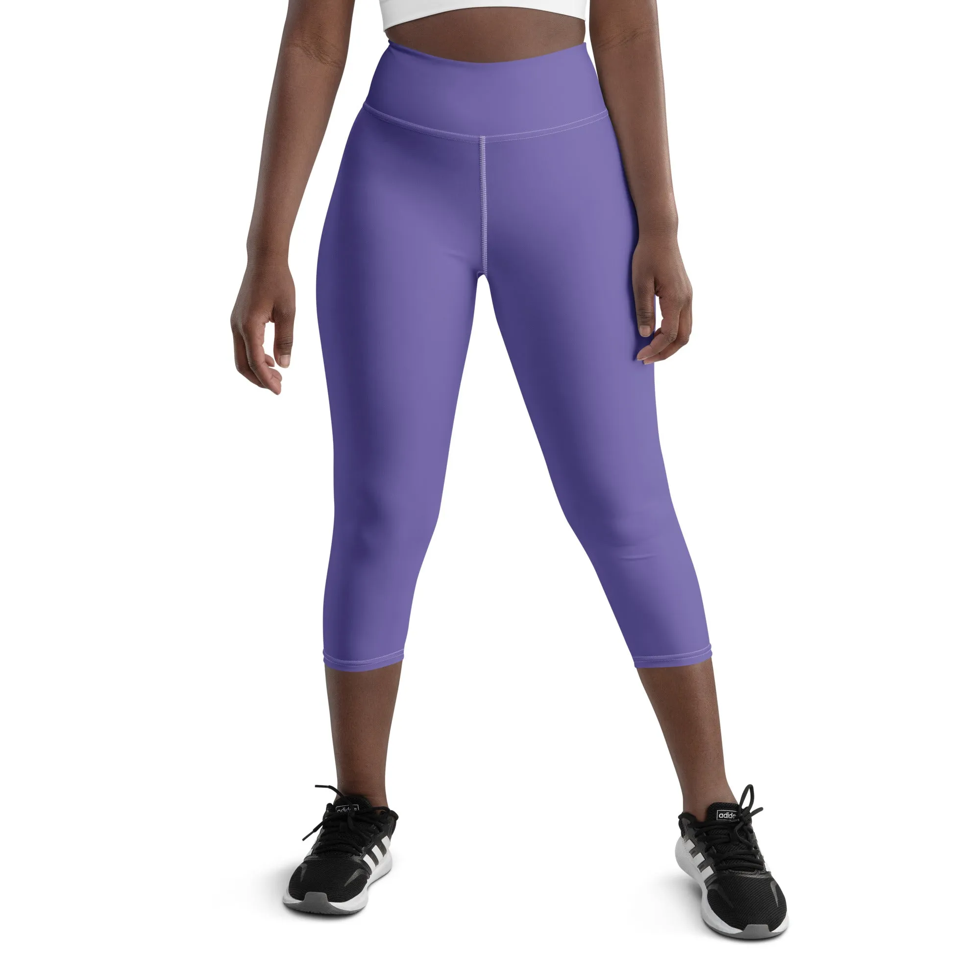 Spring Purple Yoga Capri Leggings, lioness-love