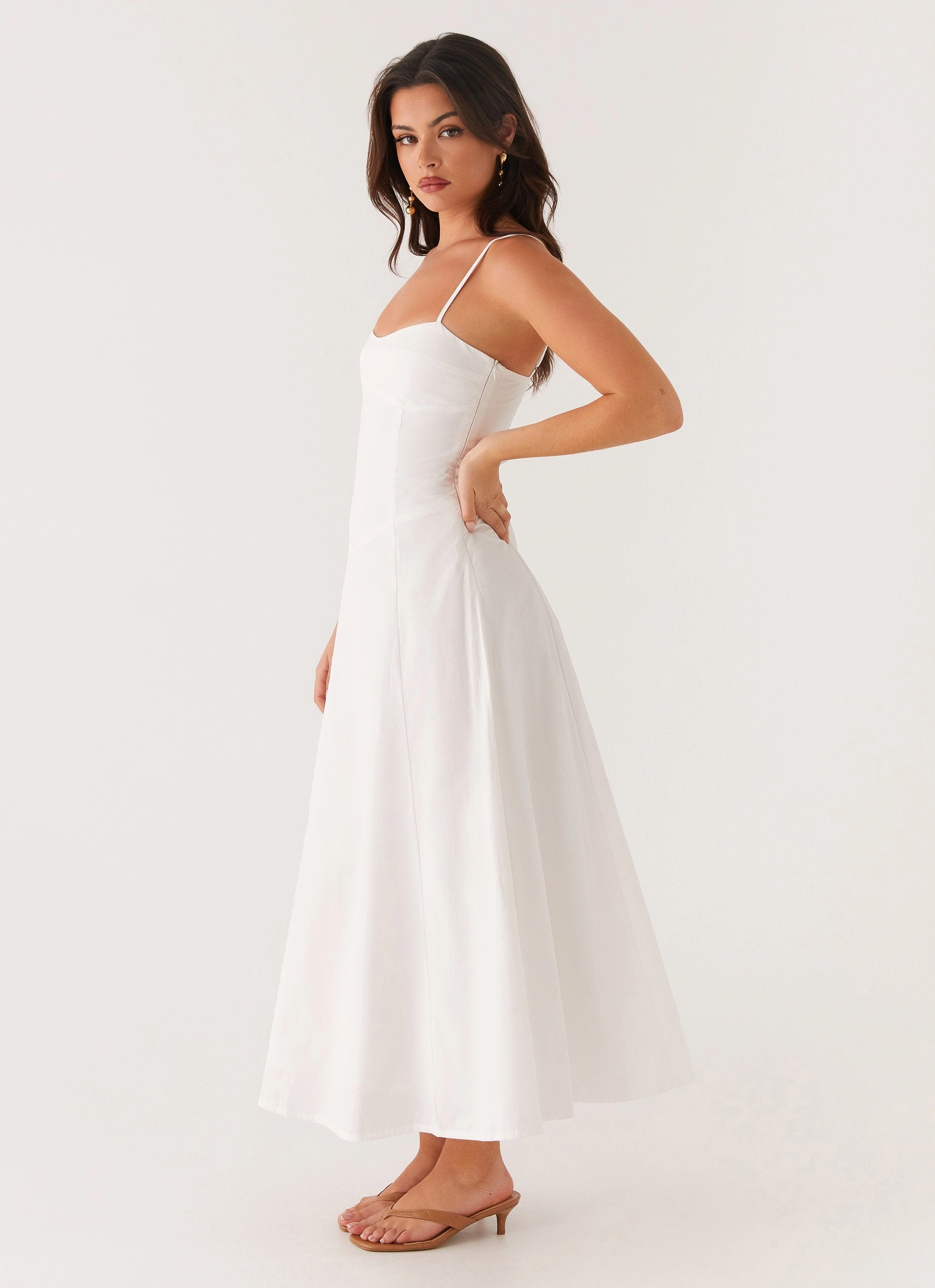 Fine Details Noosa Midi Dress - White