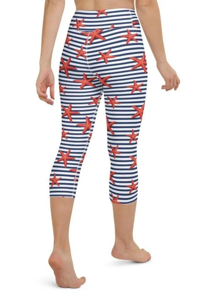 Starfish Stripe Yoga Capris