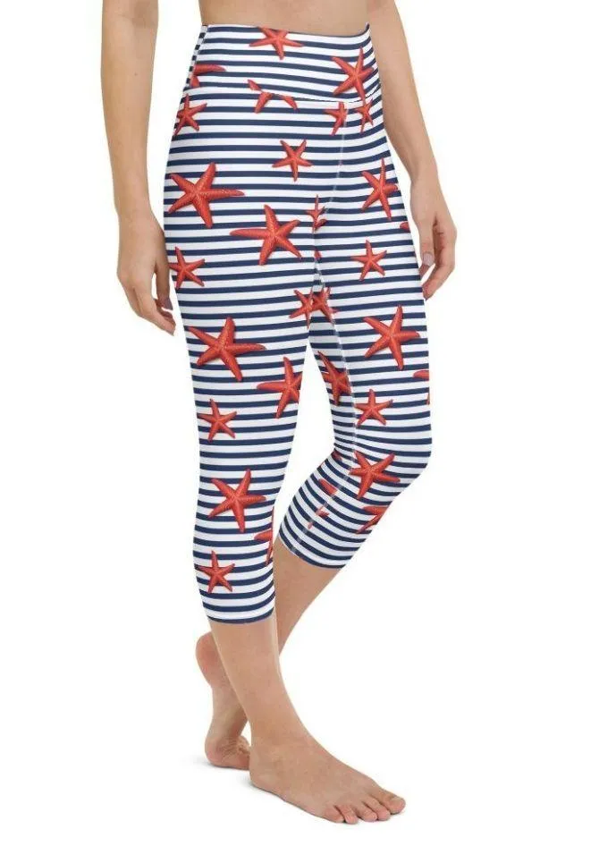 Starfish Stripe Yoga Capris