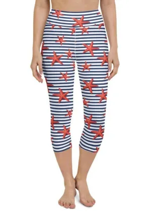 Starfish Stripe Yoga Capris