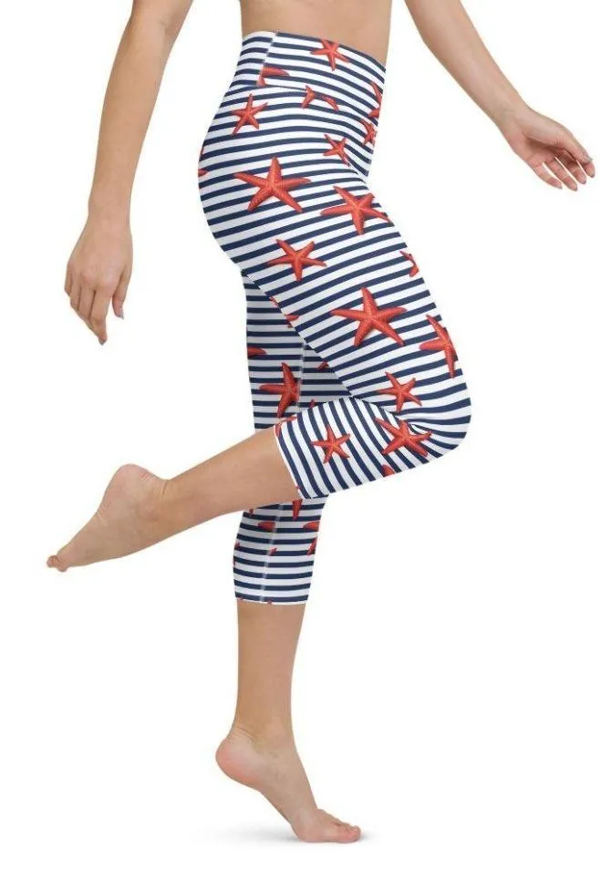 Starfish Stripe Yoga Capris