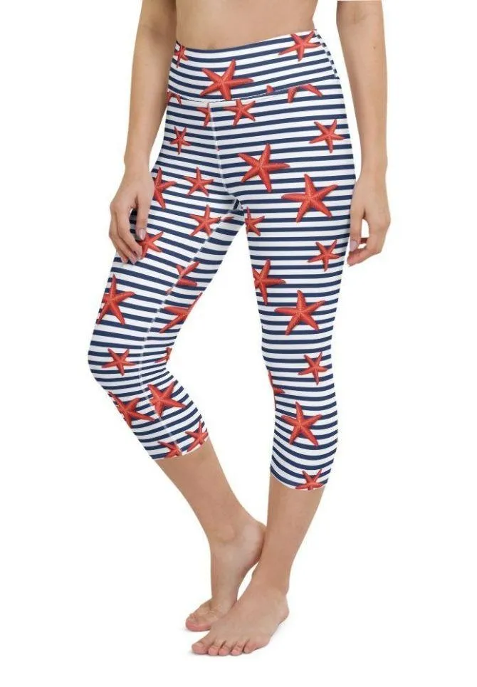 Starfish Stripe Yoga Capris