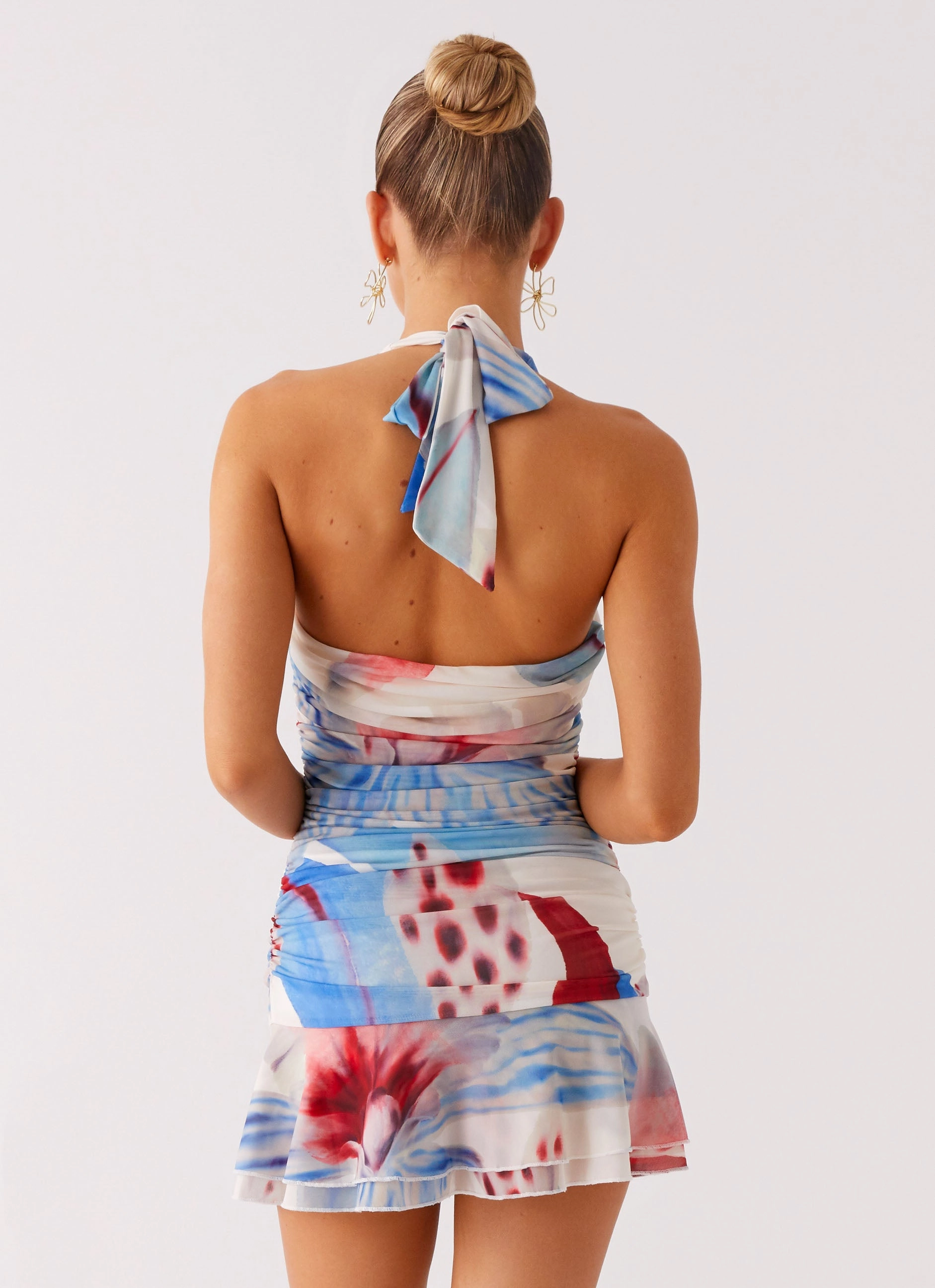 Starlit Night Mini Dress - Deep Sea Bloom Soft Silhouette Elegant Vibe