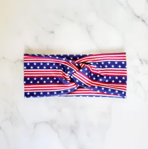 Stars and Stripes Twisted - Workout Headband
