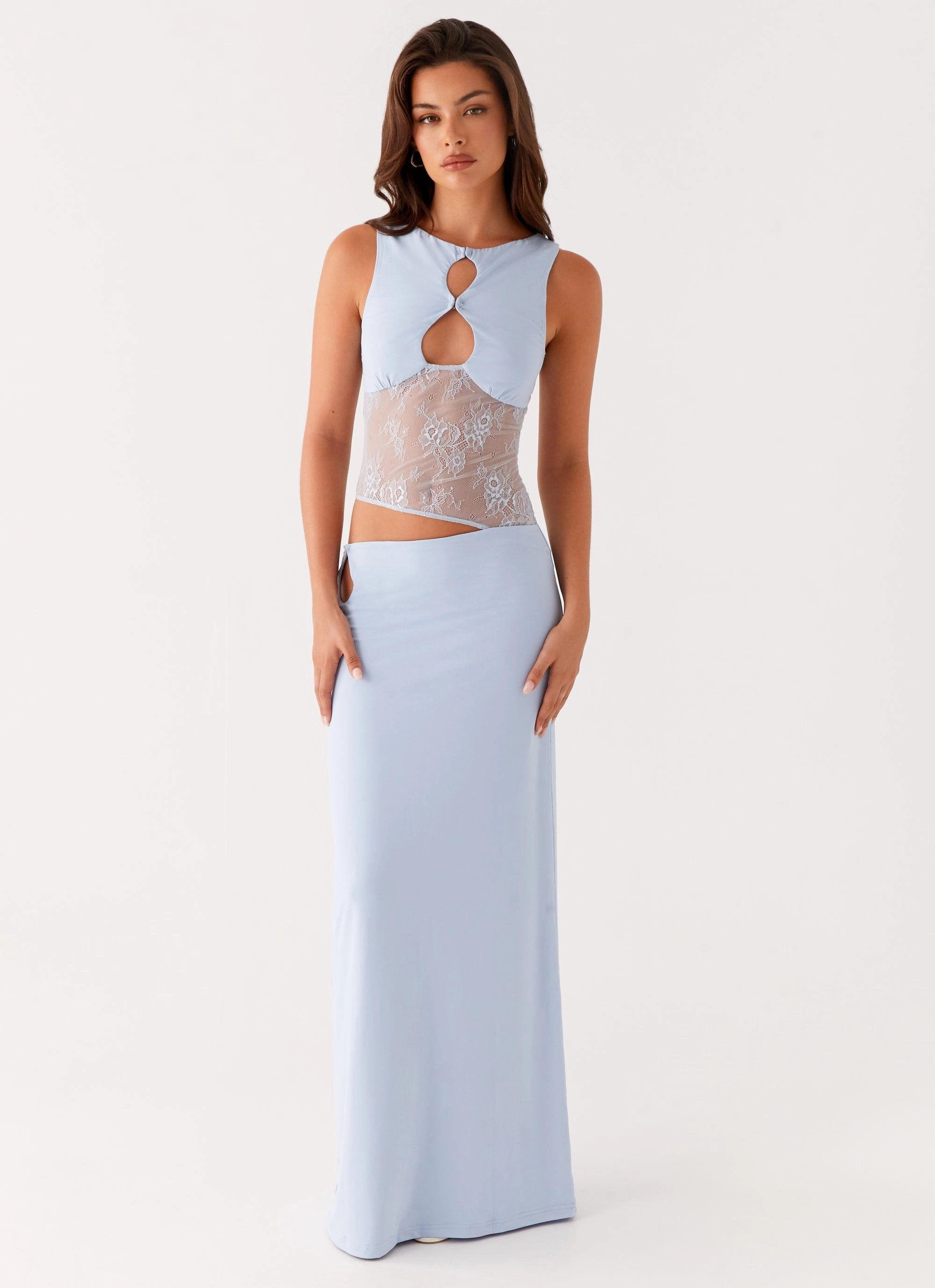 velvet feel Natural Light Prophecy Maxi Dress - Blue