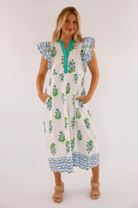 Back To Greece Midi Dress Warm Base