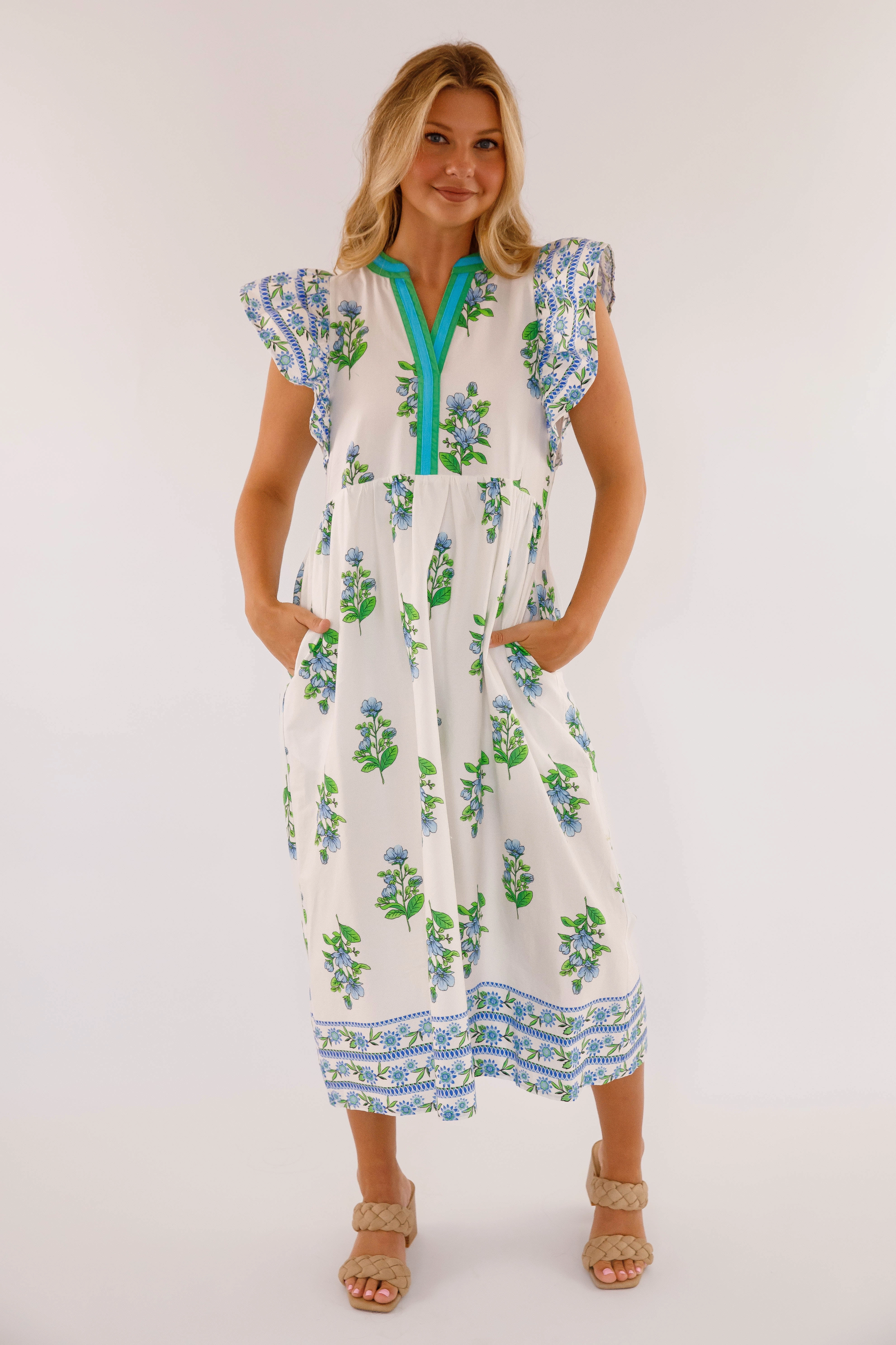 Back To Greece Midi Dress Warm Base