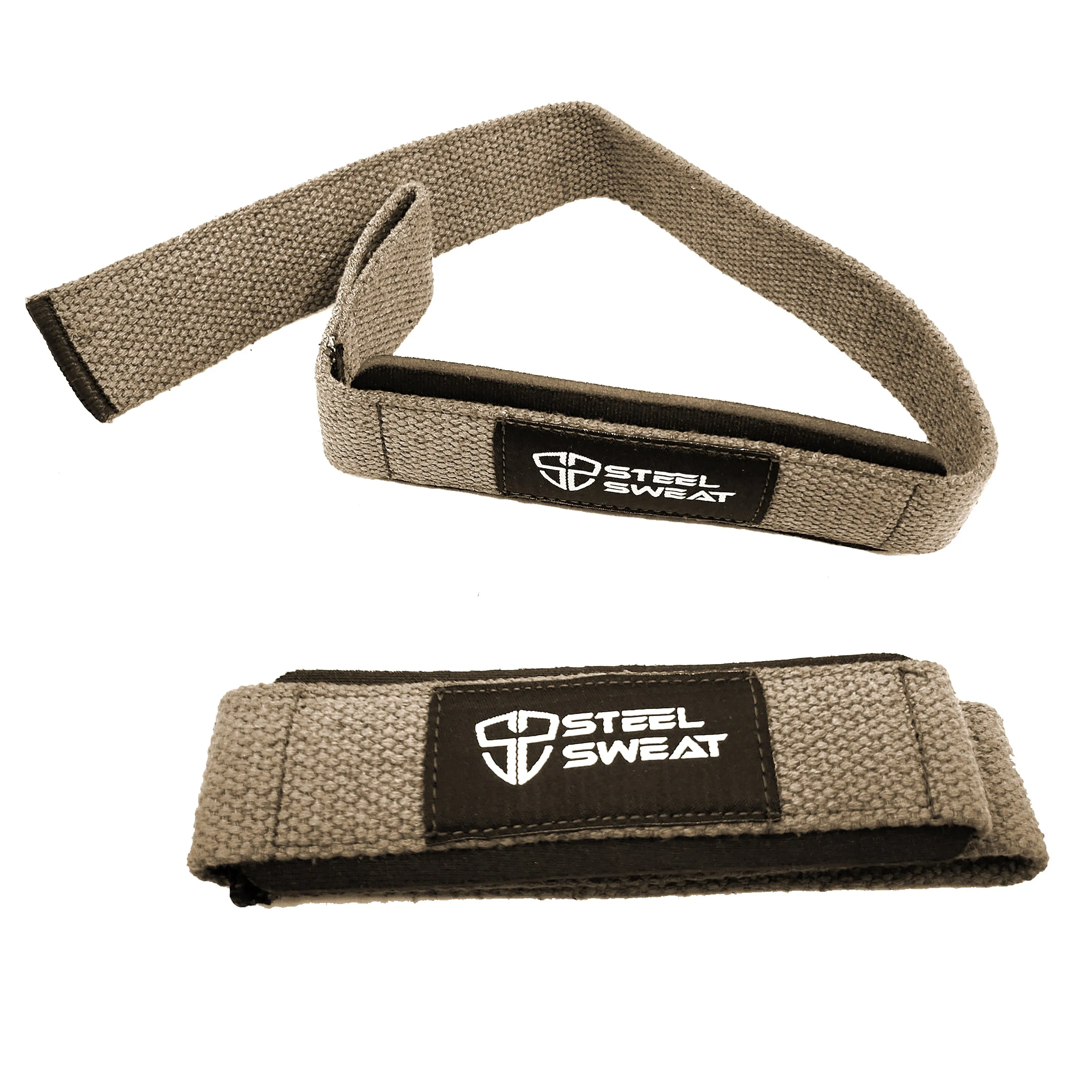 Steel Sweat Lifting Straps - Tan