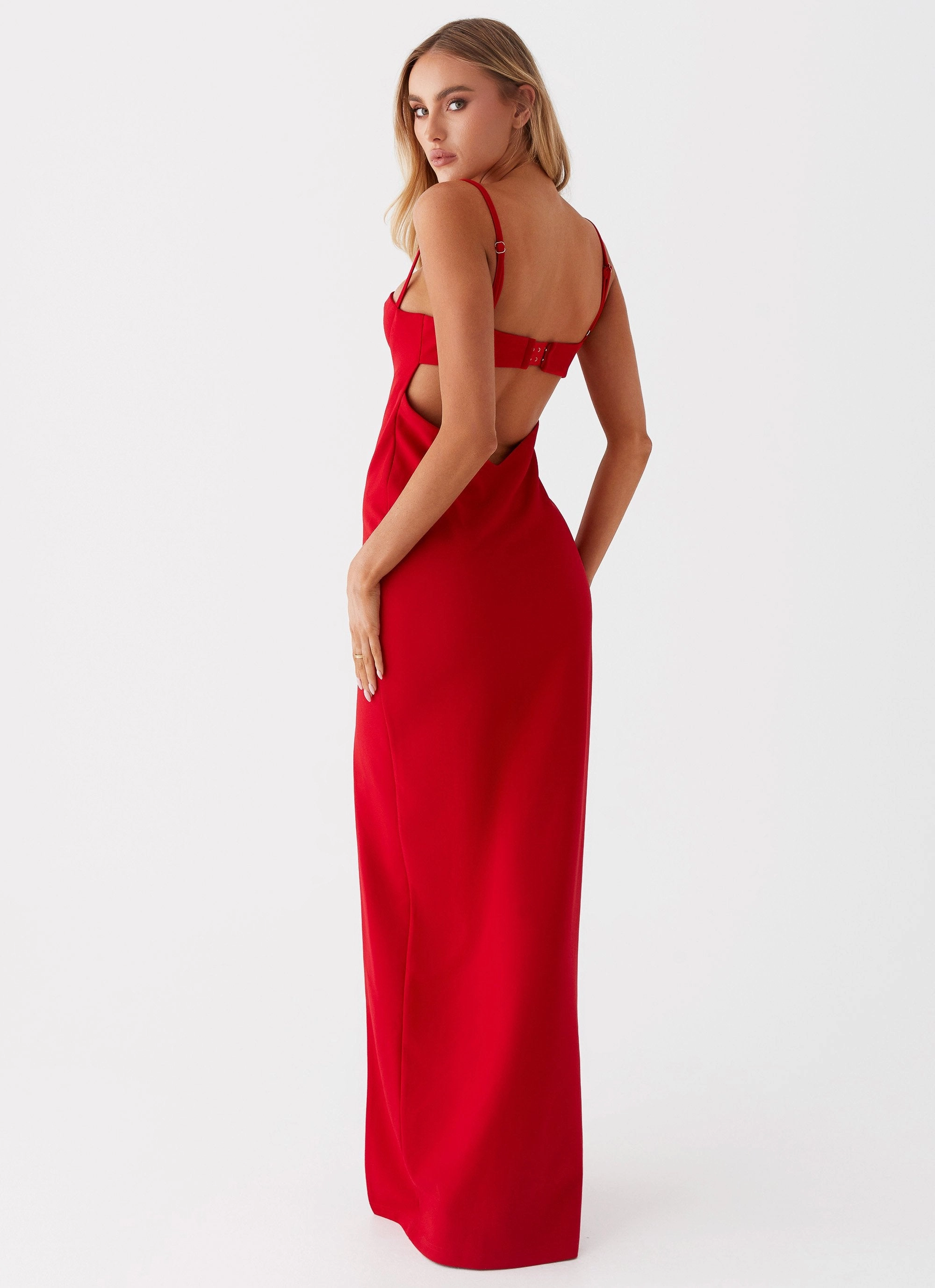 All-Season Comfort Bohemian style Stefanie Maxi Dress - Red