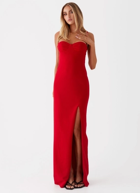 Style focused Stefanie Maxi Dress - Red