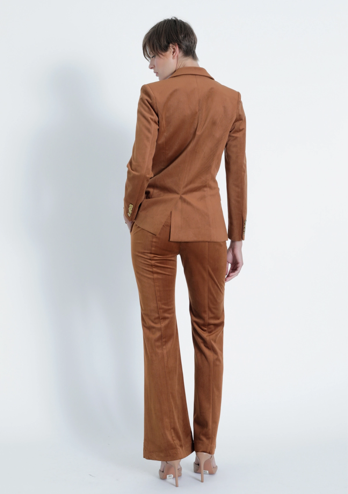 Stylish Dress Classic Crewneck Design Stella Corduroy Blazer