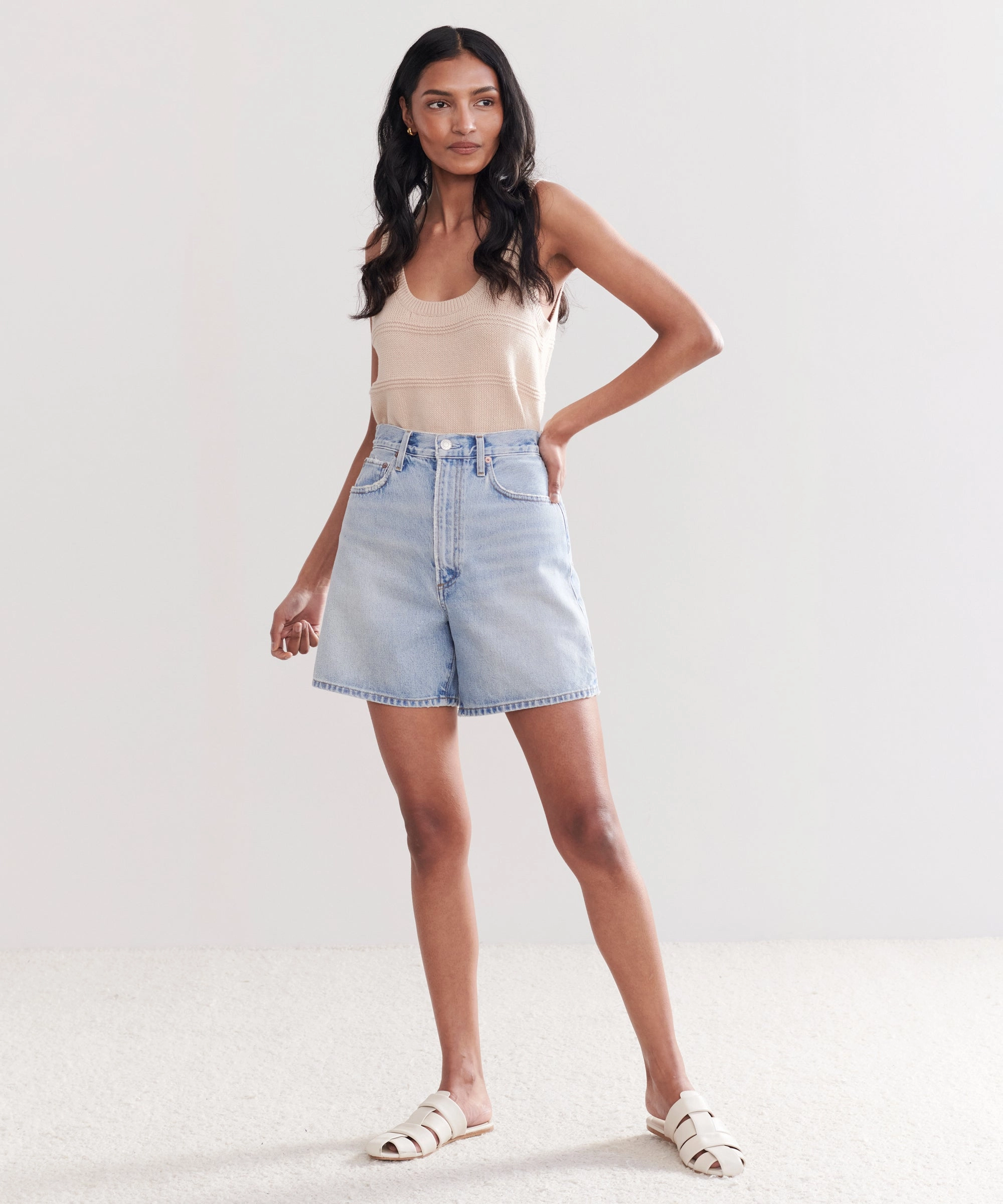 Stella Short Soft Fabric Basic Style