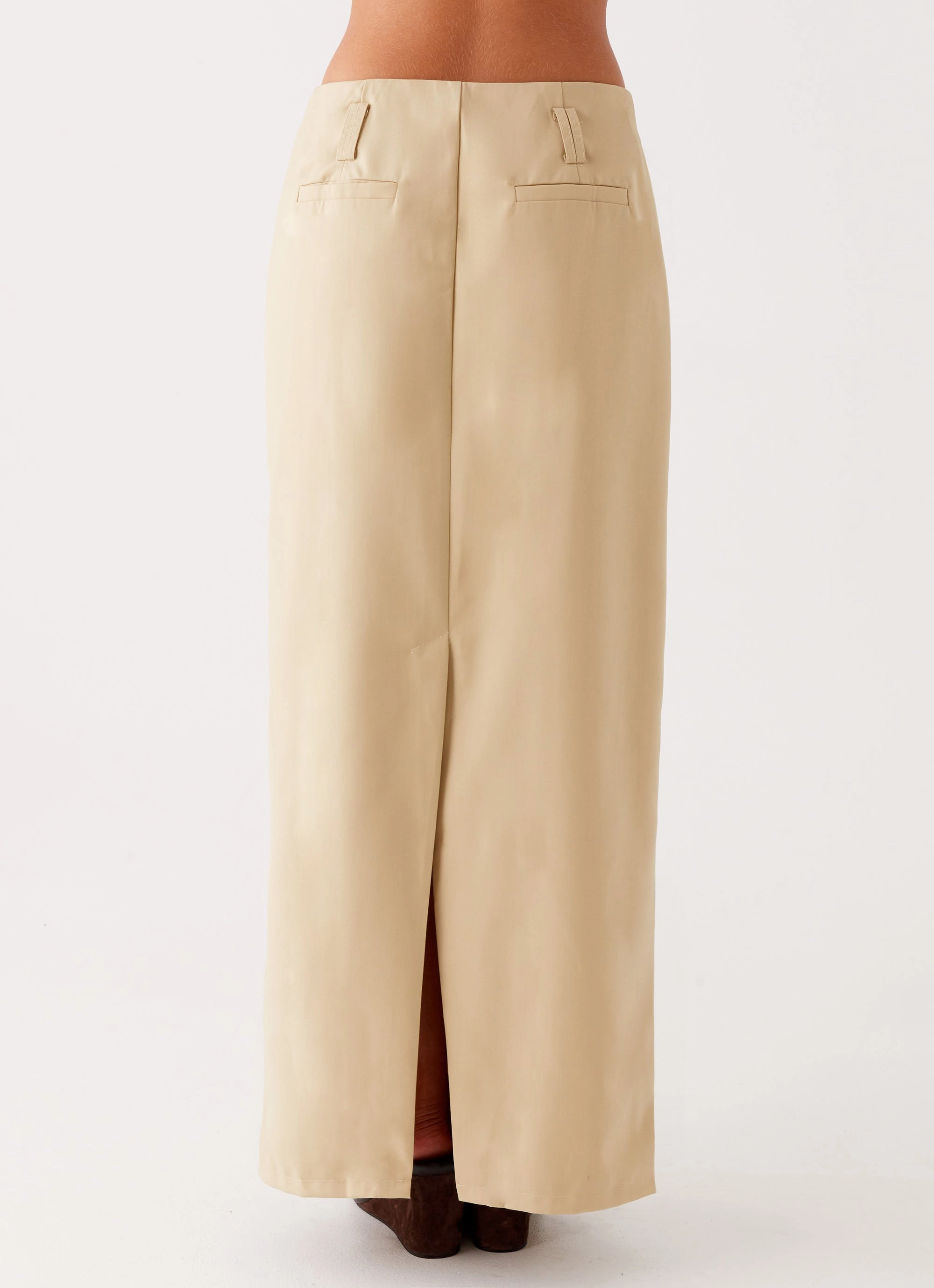 Stella Tailored Maxi Skirt - Beige Comfy Movement Fit Soft Support
