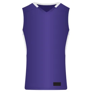 Step-Back Purple-White Basketball Jersey