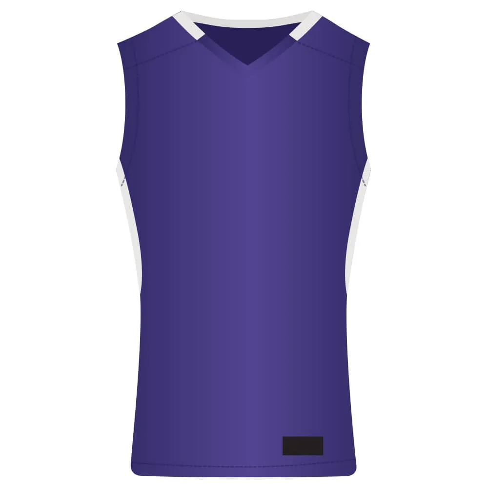 Step-Back Purple-White Basketball Jersey