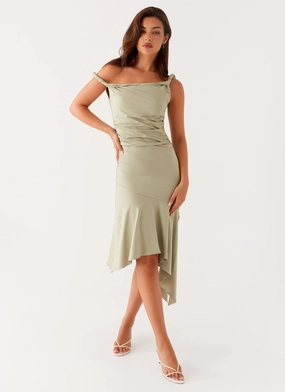 Huntah Midi Dress - Sage Stylish Appeal