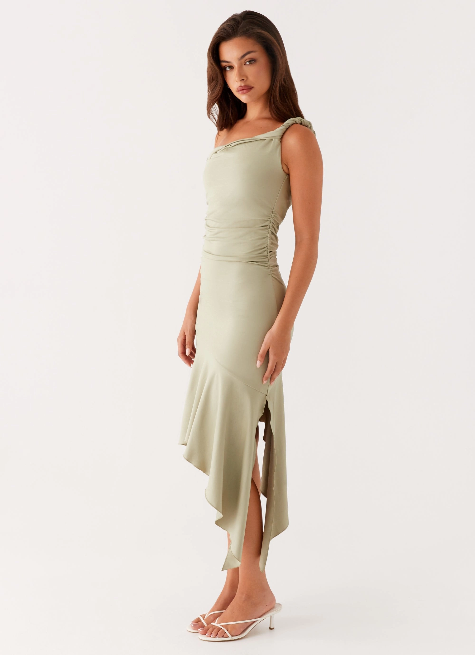 Casual Look Huntah Midi Dress - Sage