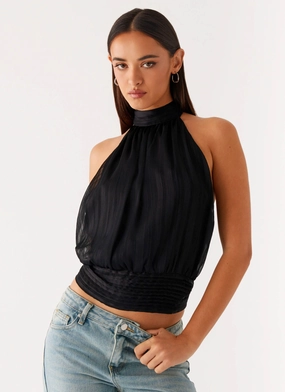 Willow Chiffon Top - Black BreathableBack Softened Edges