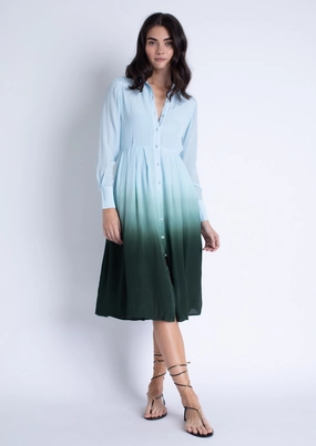 Light Weave Feel Good Diana Green Ombre Maxi Dress