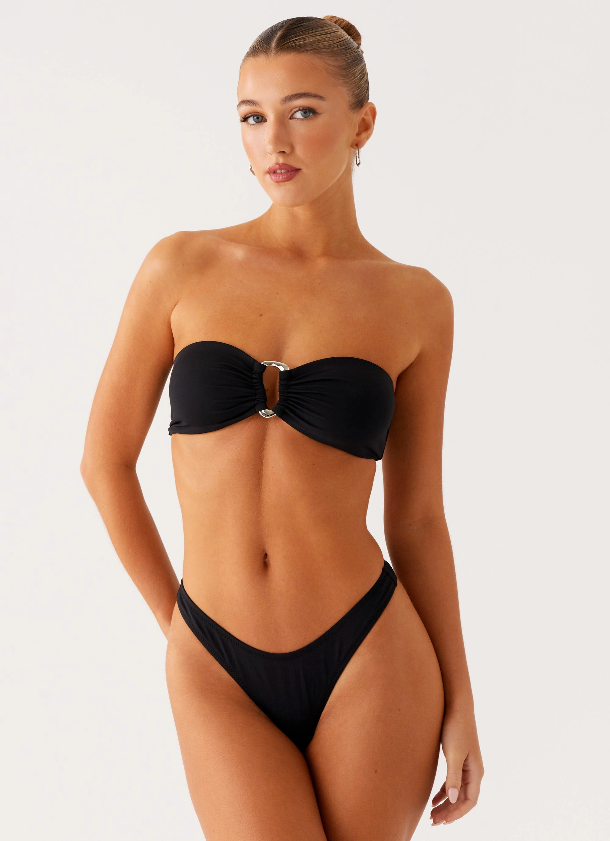 ZeroDistractionWaistband Cuba Bikini Bottoms - Black