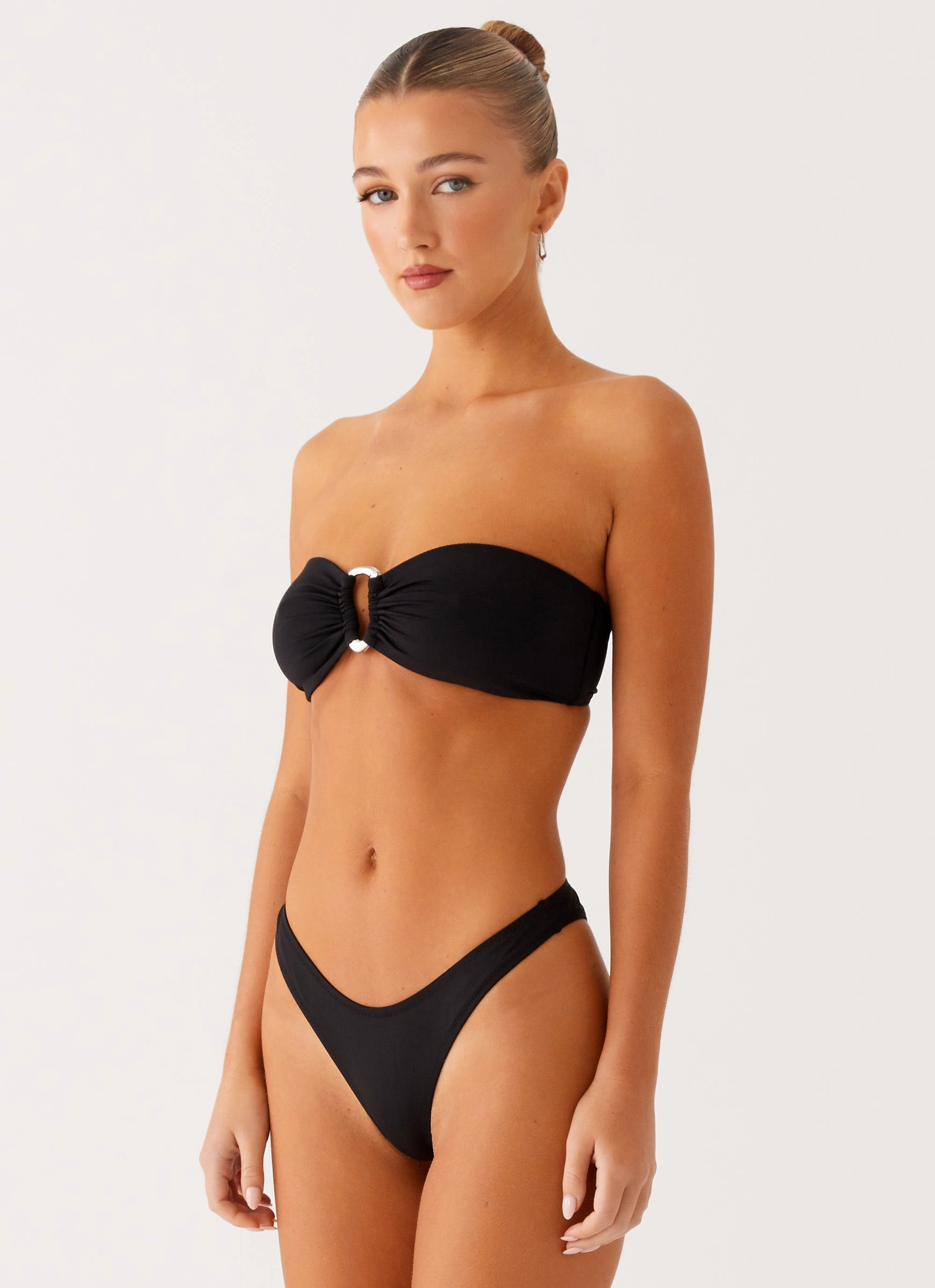 Cuba Bikini Bottoms - Black MoistureWicking Technology