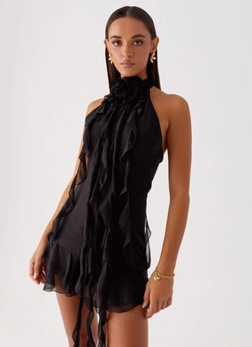 Feminine Style Calm Style Regent Mini Dress - Black