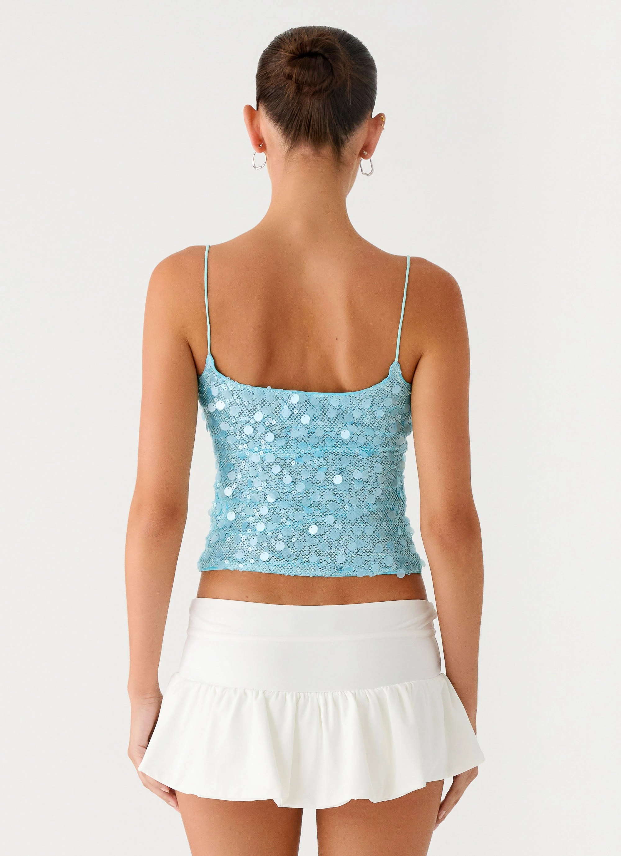French Exit Sequin Top - Blue Thermochromic Color Shift Tech