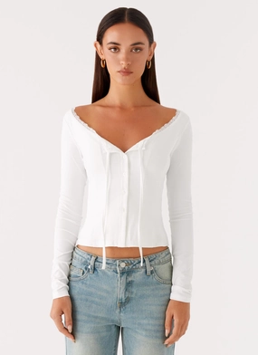 PreShrunkFabric Moda Long Sleeve Top - White