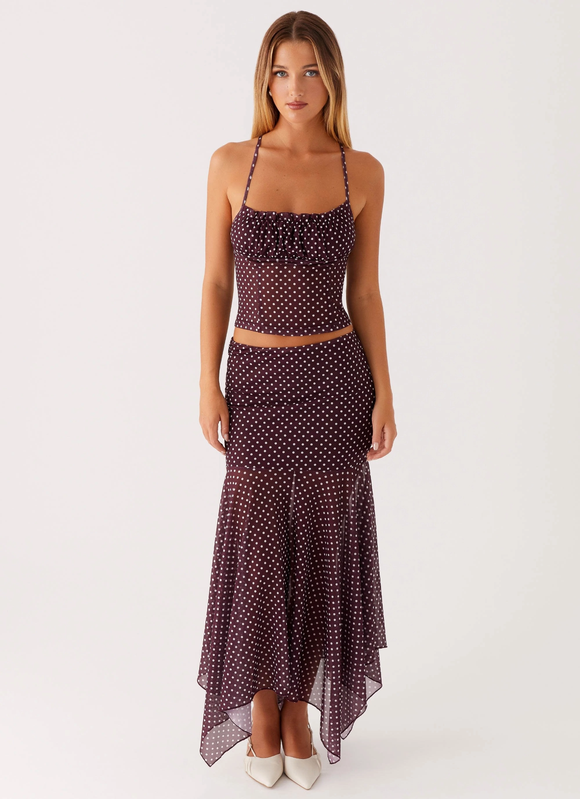 Outdoor Activity Buffy Maxi Skirt - Burgundy
