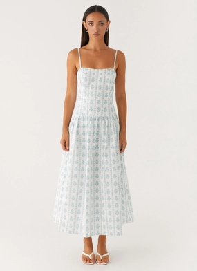 Amelie Midi Dress - Sweet Daydream Print Fashionable And Functional Unique Print