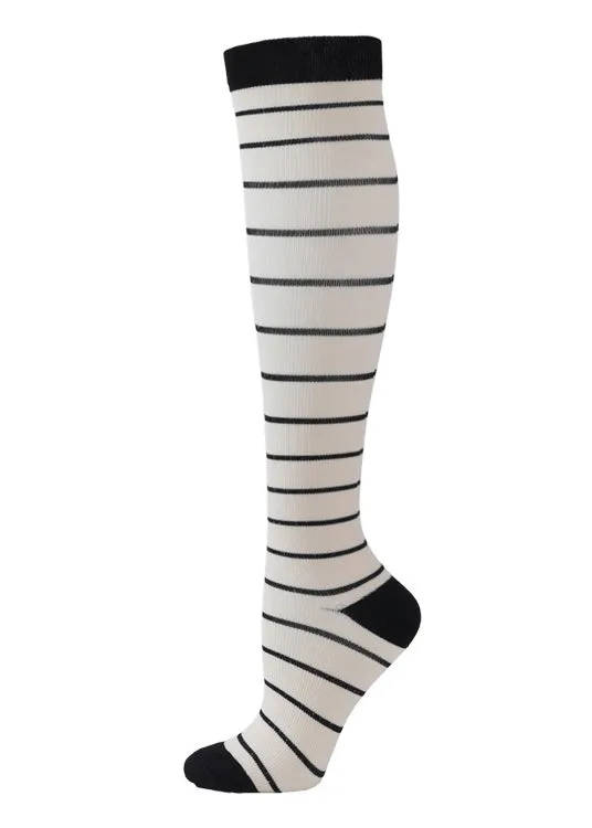 Striped Compression Socks Scrunch Socks