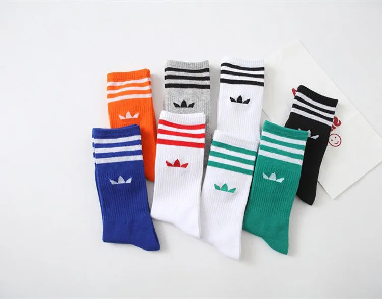 Striped Fashion Men and Women Sports Socks