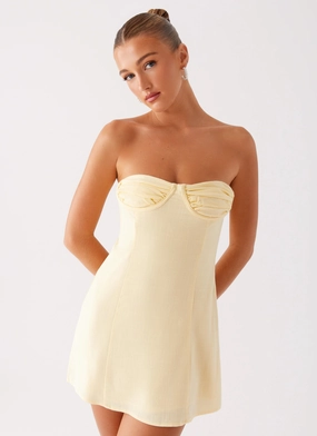 Chill Vibes Relax Appeal Bindi Mini Dress - Yellow
