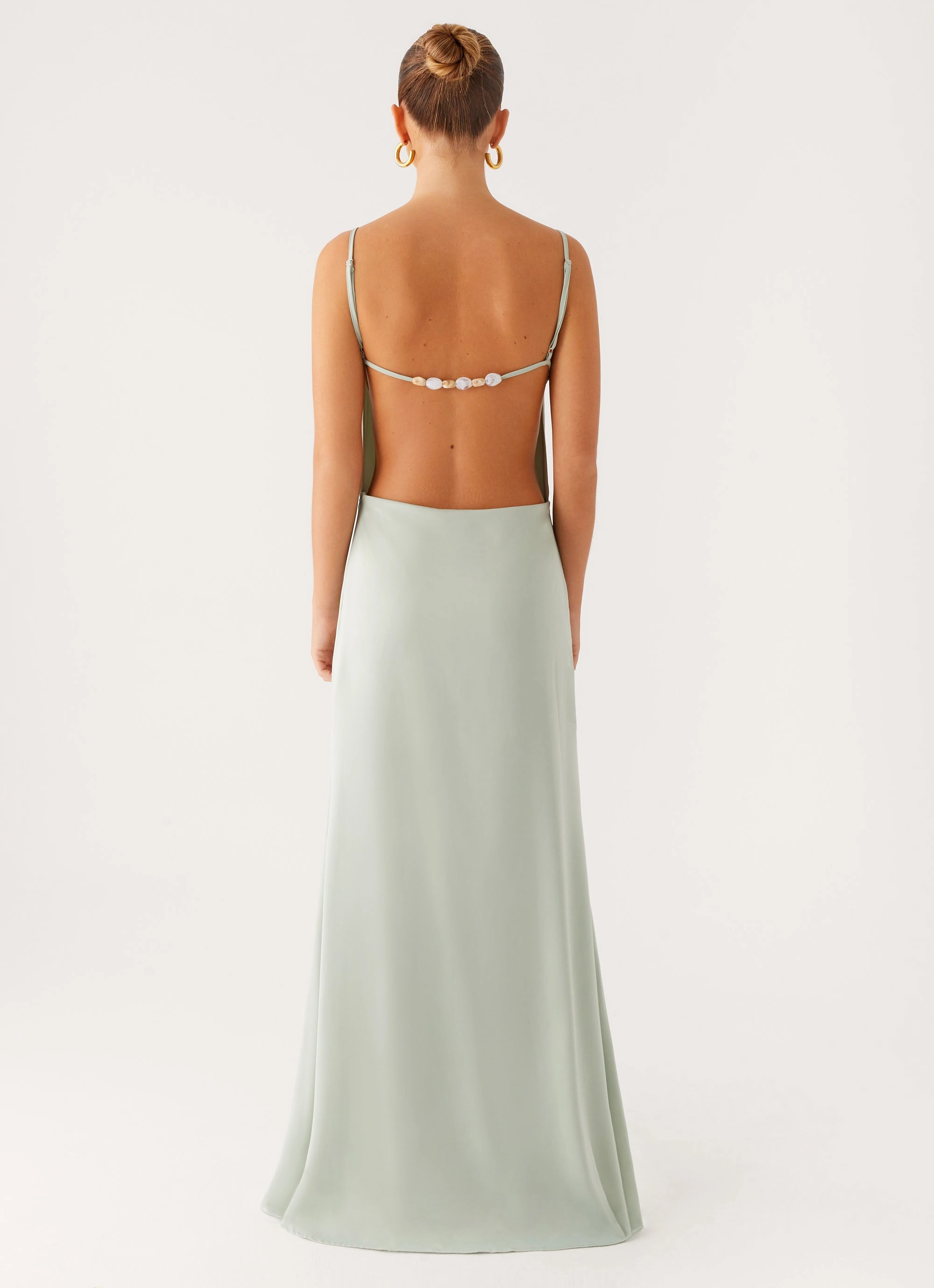 Cozy Touch Bow Soft Yves Maxi Dress - Mint