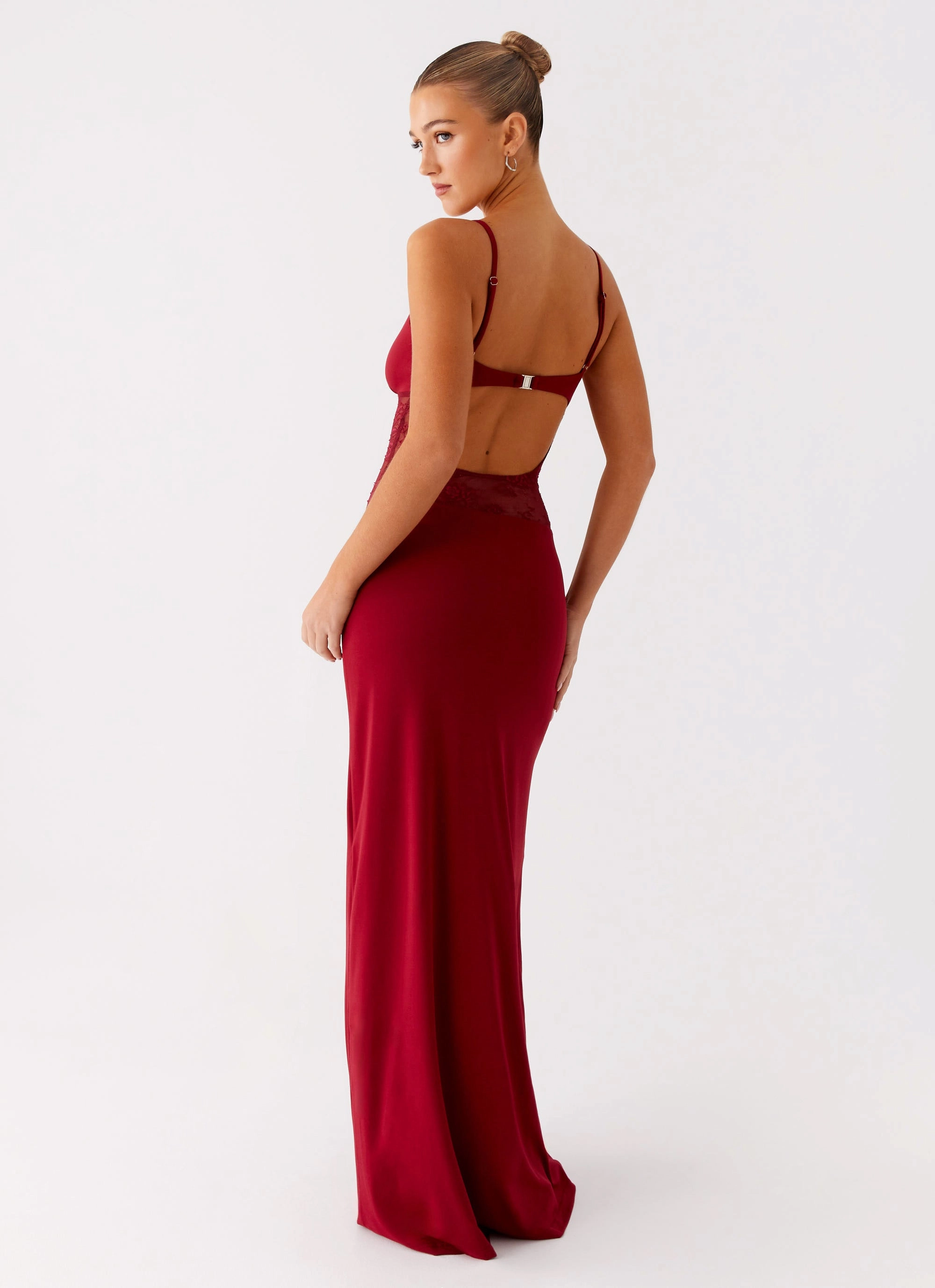 Simple Texture Perfect Look Envy Maxi Dress - Maroon