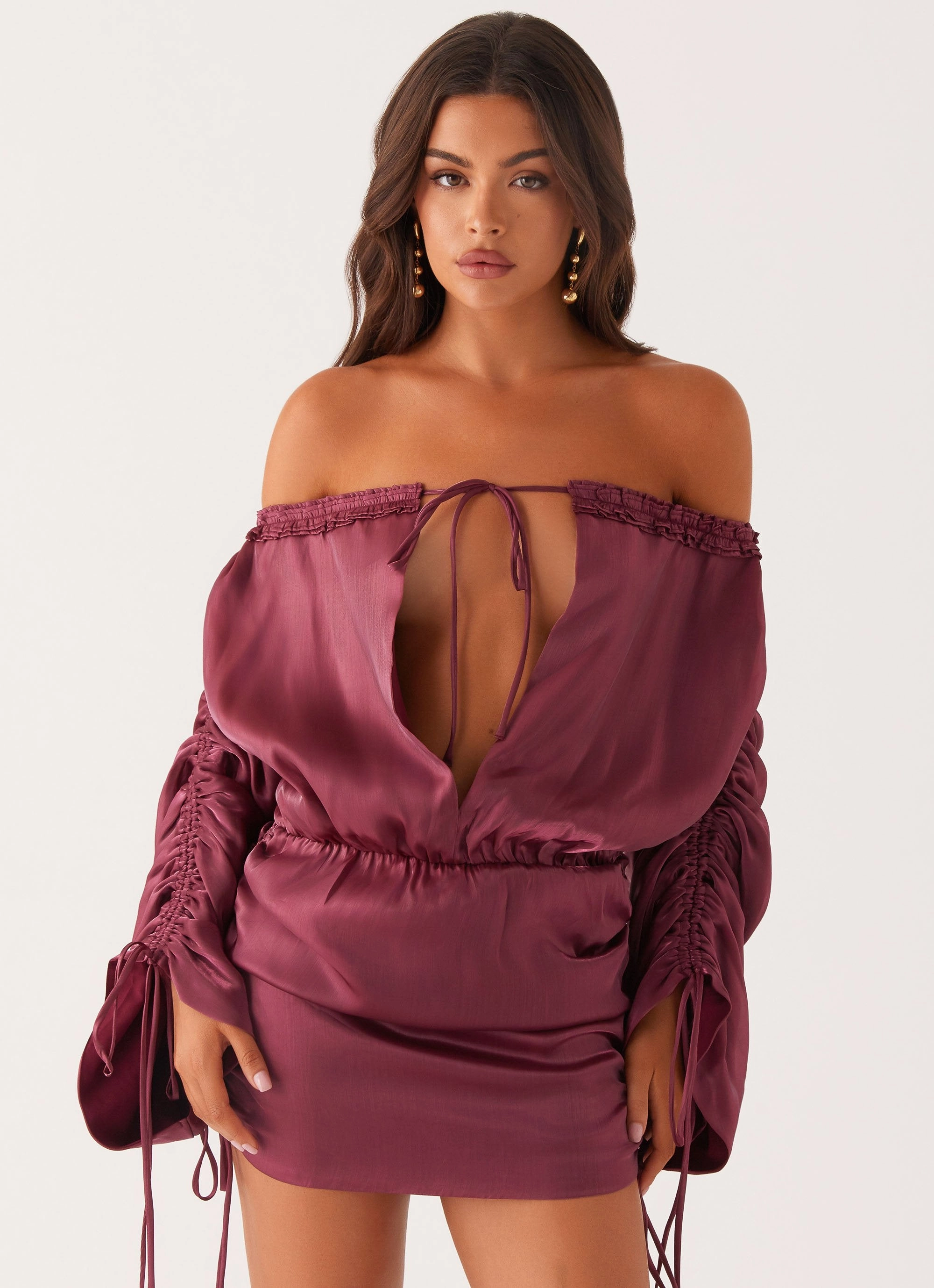 Reeve Mini Dress - Mulberry Playful-Detail Flattering Shape Look