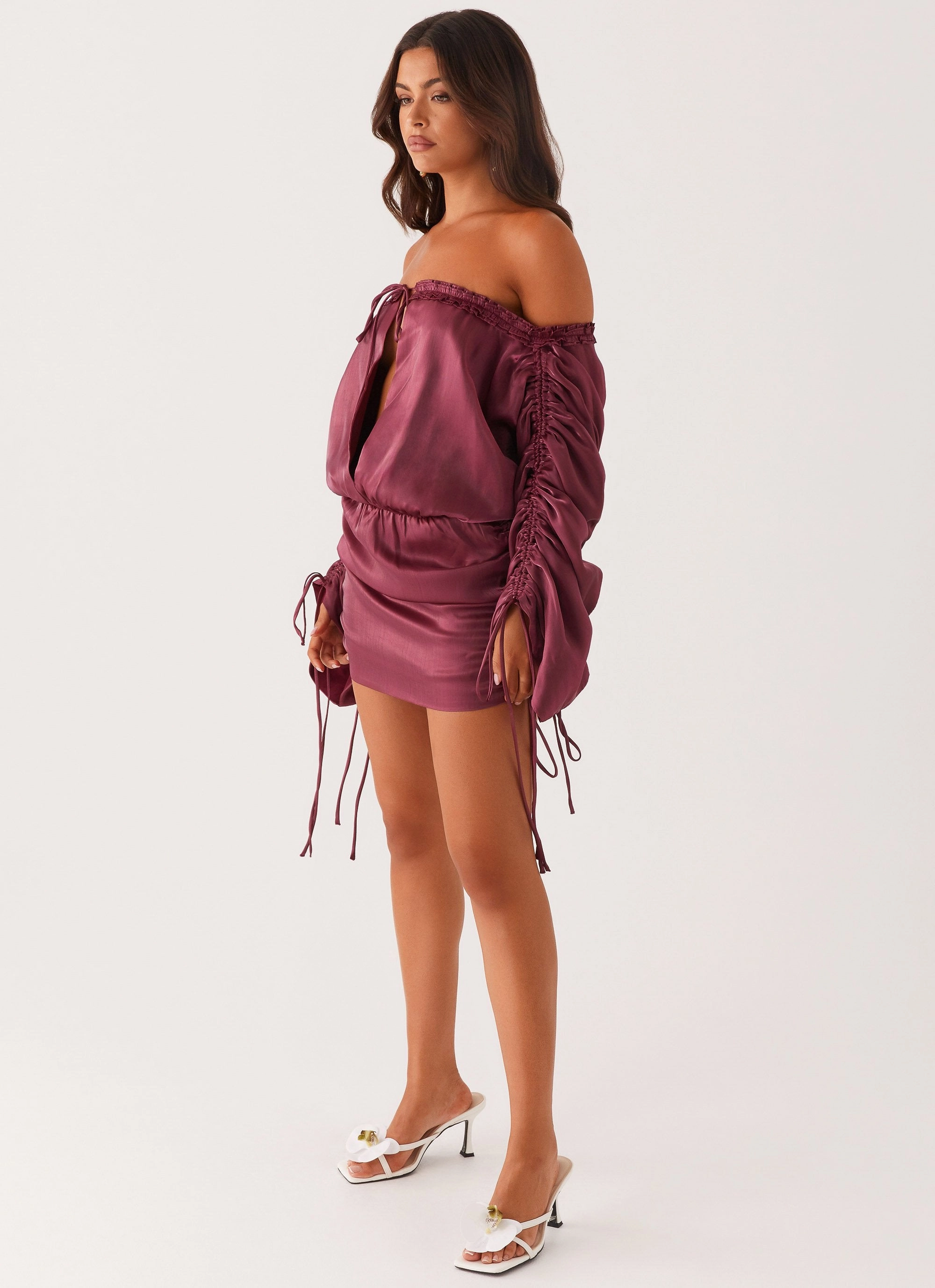Chic Design Reeve Mini Dress - Mulberry