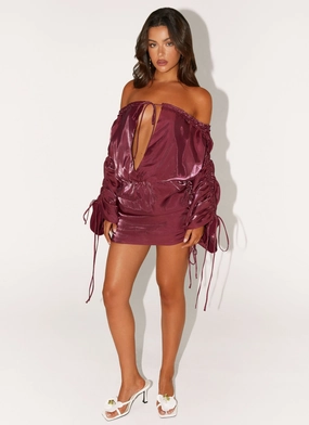 Reeve Mini Dress - Mulberry Lightweight Piece