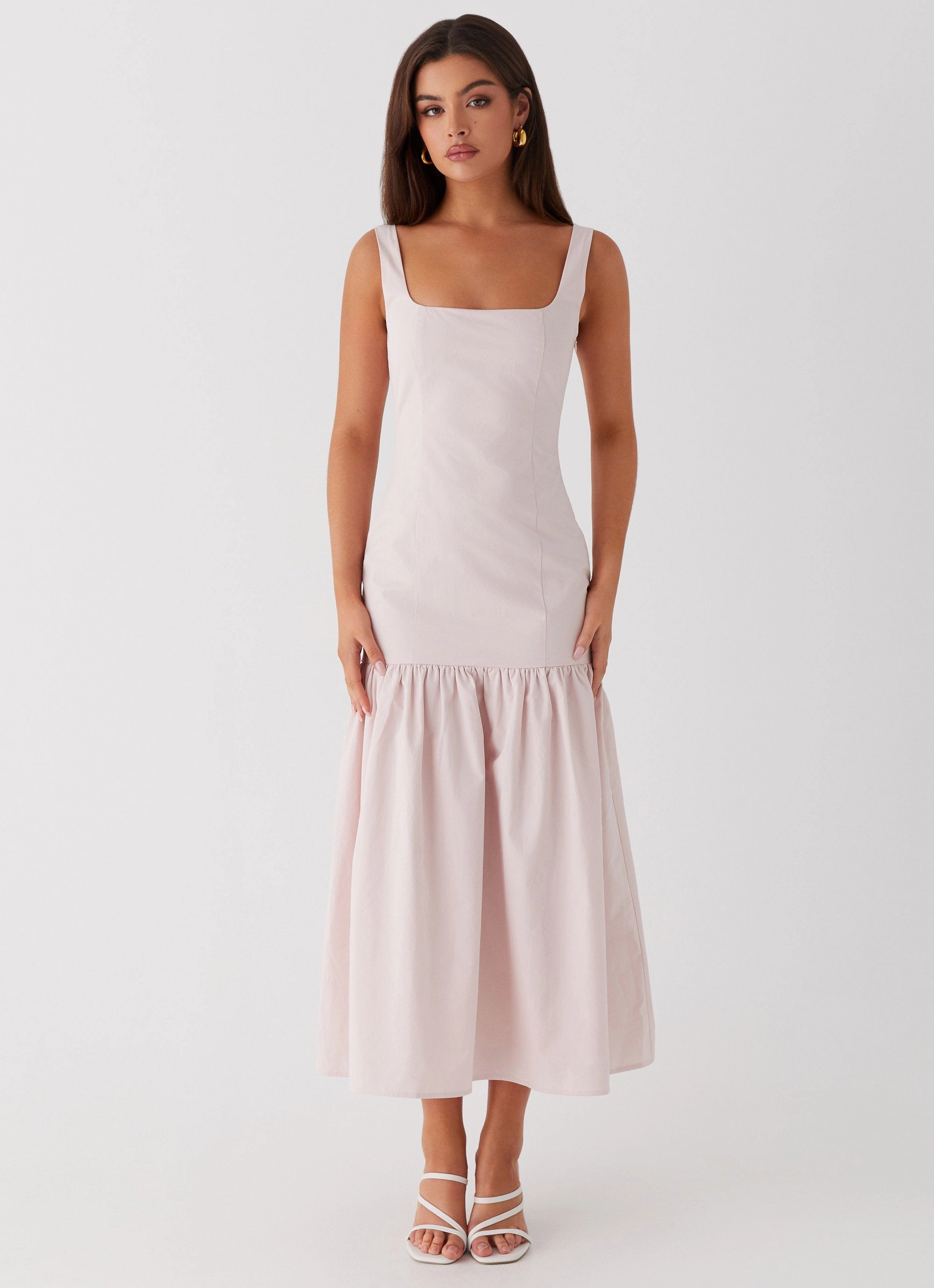 Tailored Wear Ladylike Midi Dress - Pink