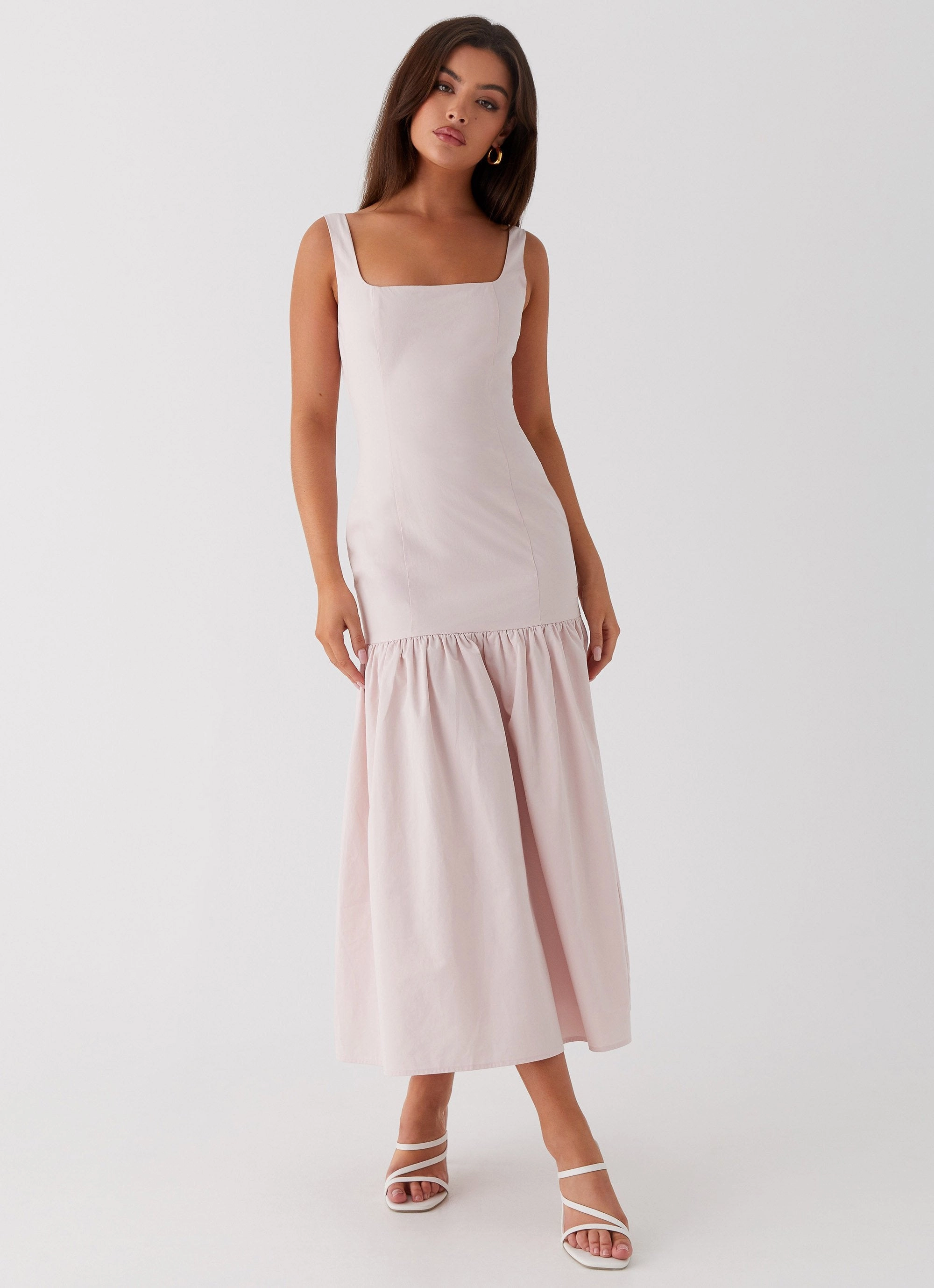Ladylike Midi Dress - Pink Jewel-Tone Comfort Fit