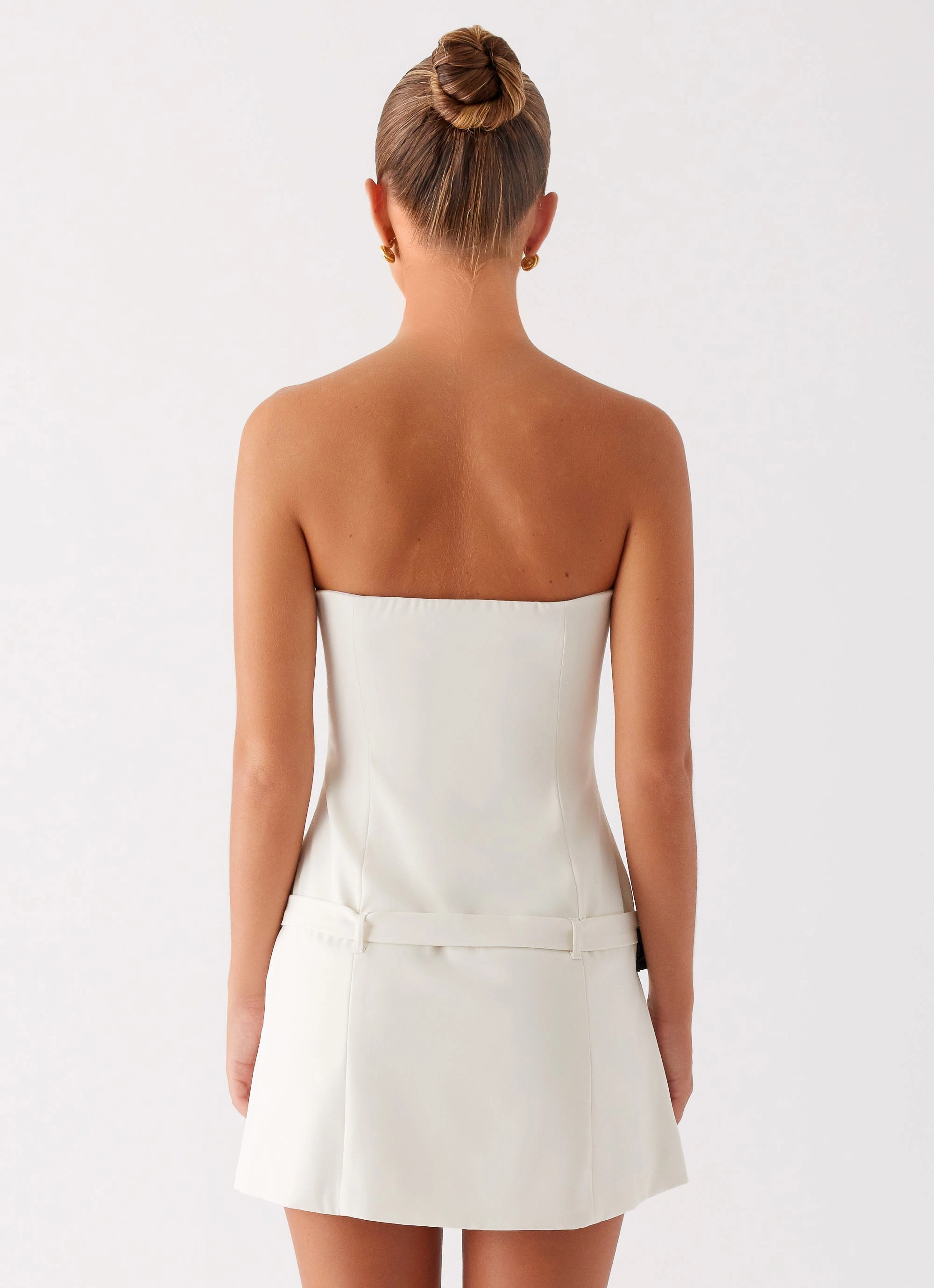 Lume Strapless Mini Dress - Ivory Comfortable Wear Perfectly Styled