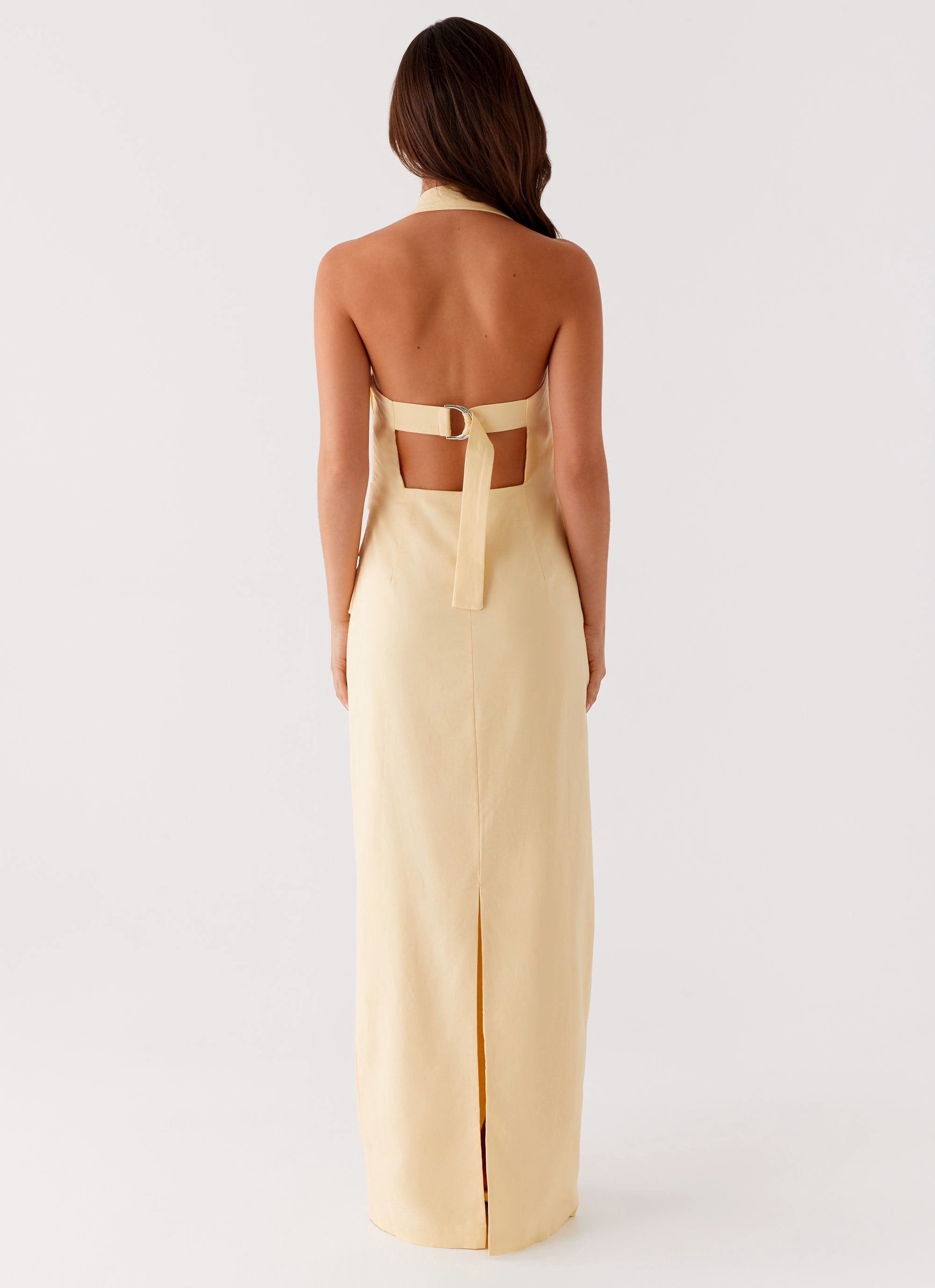 Celebrity-Inspired Rumour Has it Maxi Dress - Yellow