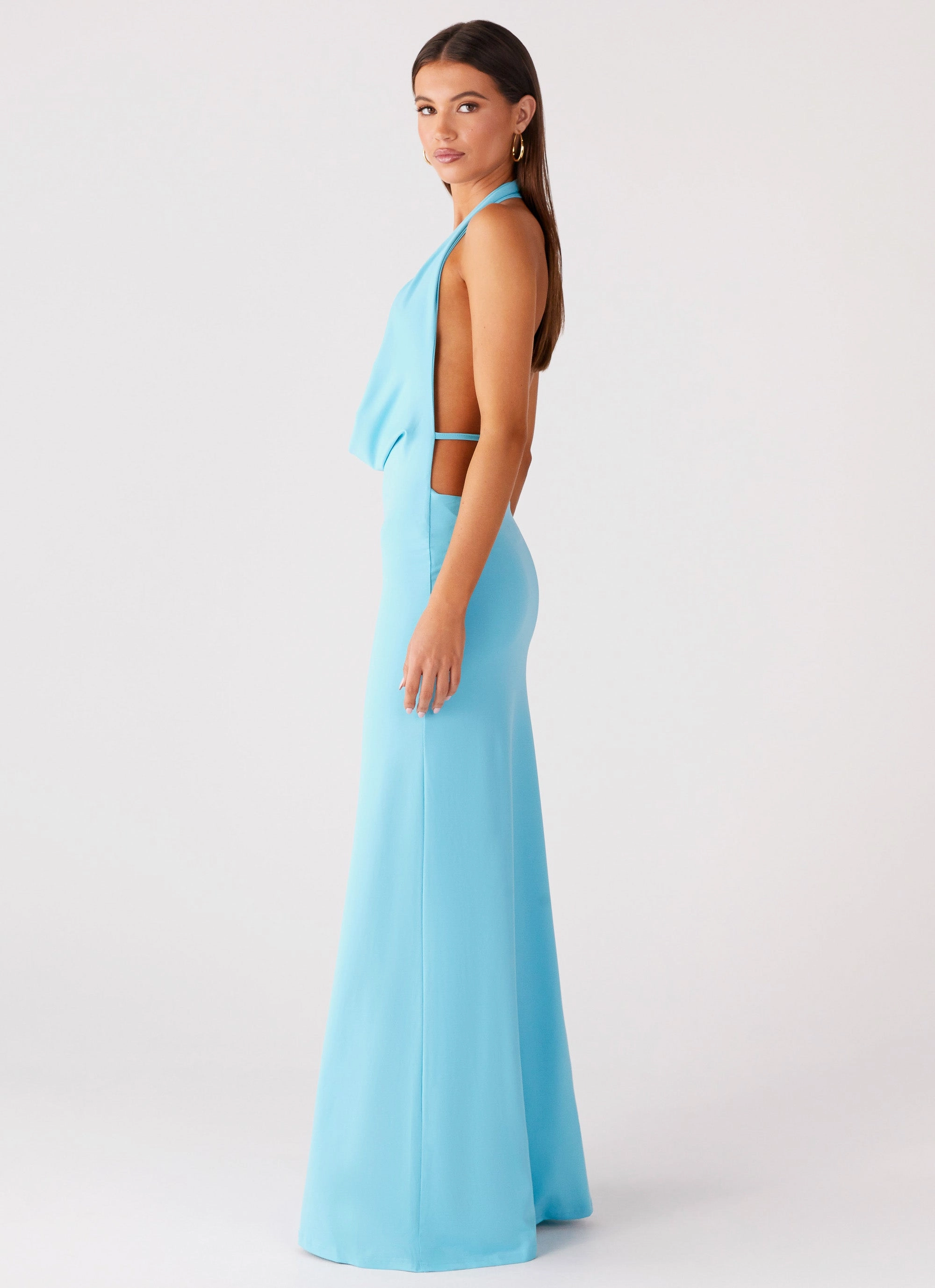 Driftwood Cowl Maxi Dress - Turquoise Effortless Wear